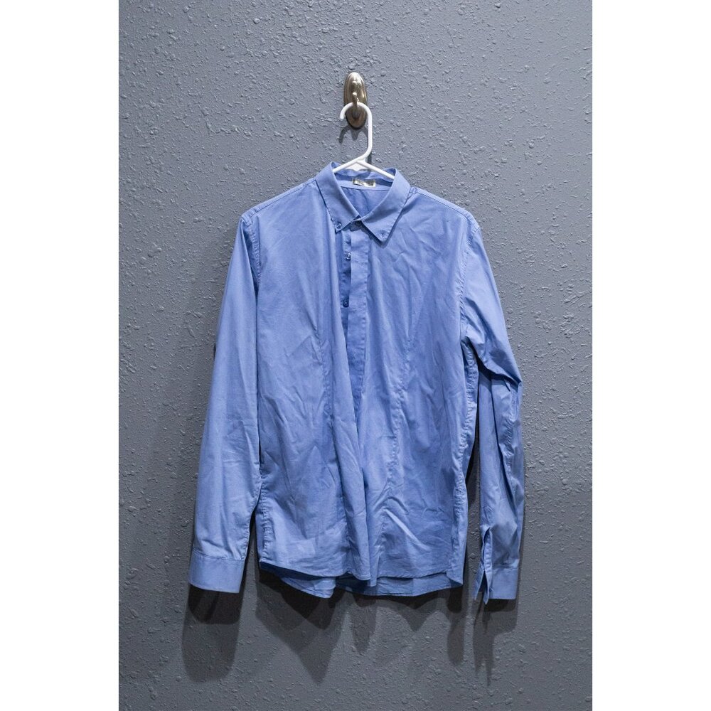 oHoo Blue Dress Shirt, Size Large